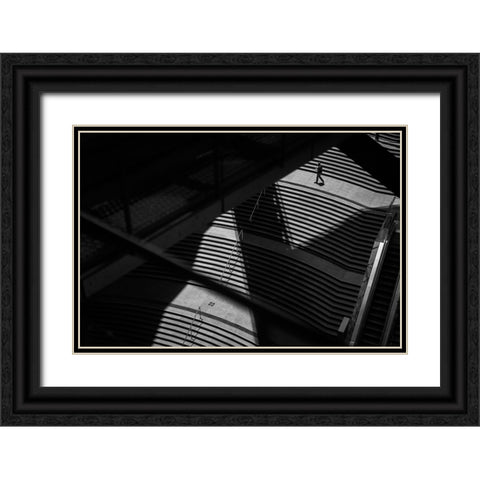 Cast A Shadow Black Ornate Wood Framed Art Print with Double Matting by Hata, Satoshi