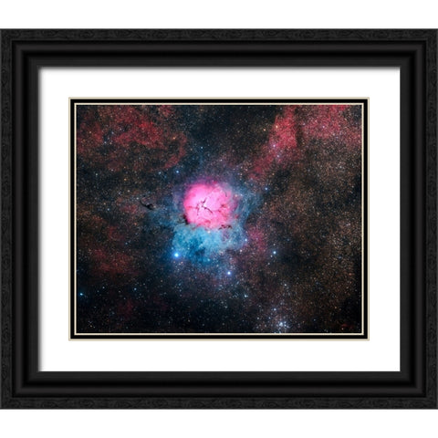 Trifid Nebula Black Ornate Wood Framed Art Print with Double Matting by Chander, Vikas
