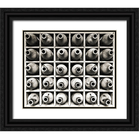 Bottles Black Ornate Wood Framed Art Print with Double Matting by Marcel, Christian