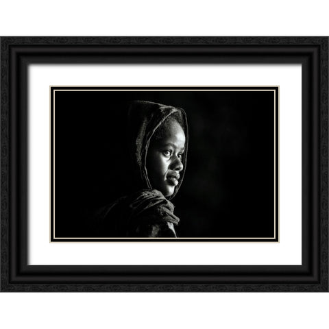Sunset Portrait Black Ornate Wood Framed Art Print with Double Matting by Melesan, Serge