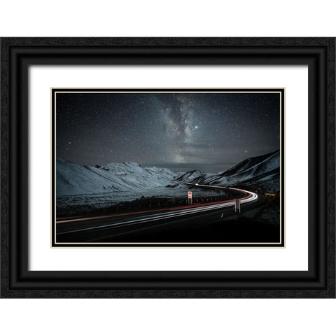 Highway To Heaven Black Ornate Wood Framed Art Print with Double Matting by Zhang, Yan