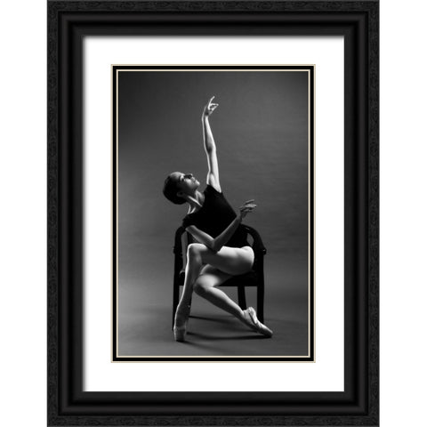 Untitled Black Ornate Wood Framed Art Print with Double Matting by Fridman, Eleonora