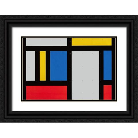 Wall detail Black Ornate Wood Framed Art Print with Double Matting by Luycx, Theo