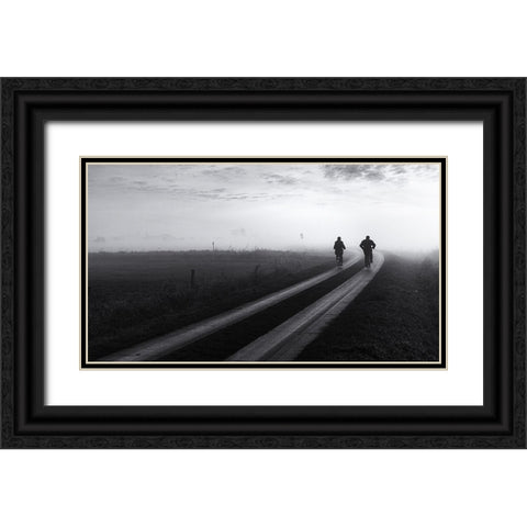 Disappearing Black Ornate Wood Framed Art Print with Double Matting by Klesse, Andreas