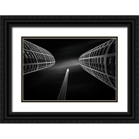 Sky Park Black Ornate Wood Framed Art Print with Double Matting by Vazan, Karol