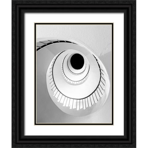 Snail Black Ornate Wood Framed Art Print with Double Matting by Hara, Tomoshi