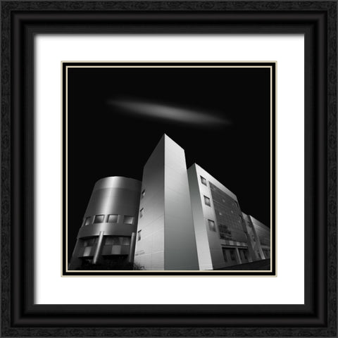 Engineering Building Black Ornate Wood Framed Art Print with Double Matting by Chen, Chuan