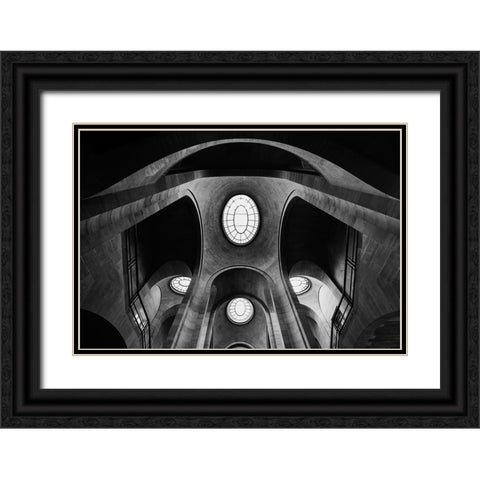 Beam me up Black Ornate Wood Framed Art Print with Double Matting by Sowter, Ashley