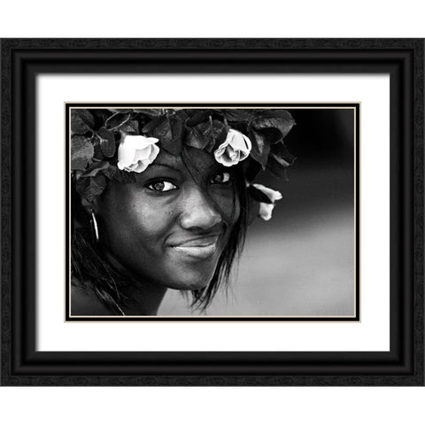 LIsla Bonita Black Ornate Wood Framed Art Print with Double Matting by Strelok