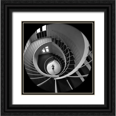 Ask Alice Black Ornate Wood Framed Art Print with Double Matting by Strelok
