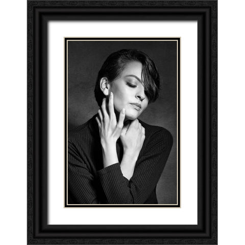 Your Memory Is Still Here Black Ornate Wood Framed Art Print with Double Matting by Tejada, Cesar