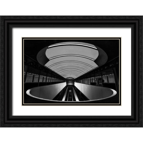 Marin Center Black Ornate Wood Framed Art Print with Double Matting by Zeng, Jiahong