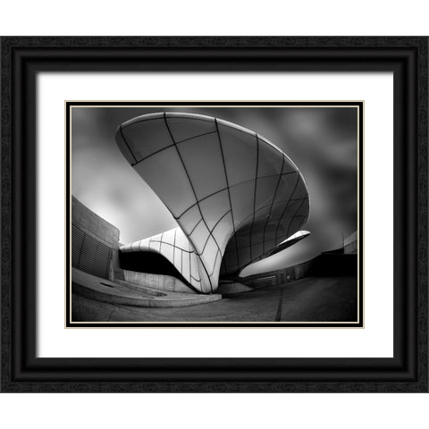 Hungerburg Station - Innsbruck Black Ornate Wood Framed Art Print with Double Matting by Dan, Udrea