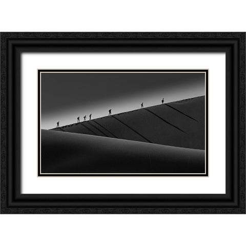 Climbing Up Black Ornate Wood Framed Art Print with Double Matting by Yang, Gemma