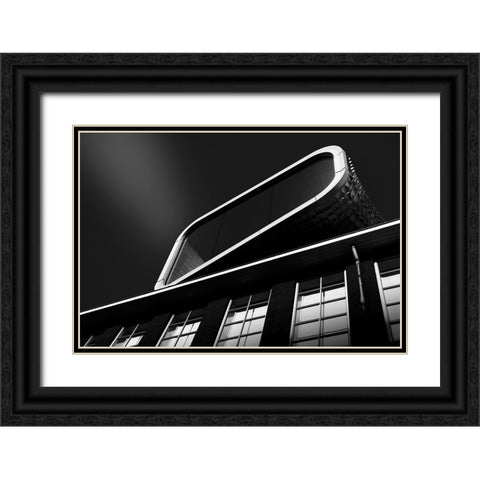 Roof Decoration Black Ornate Wood Framed Art Print with Double Matting by Van Son, Greetje