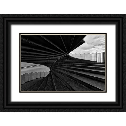 Connecting soil an sky Black Ornate Wood Framed Art Print with Double Matting by Klesse, Andreas