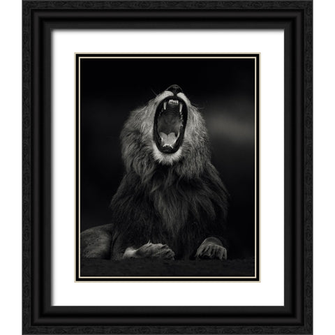 Yawning Black Ornate Wood Framed Art Print with Double Matting by Sobhi, Ahmed