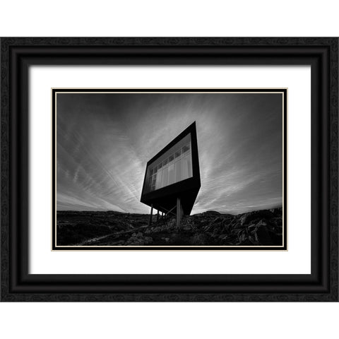 Long Studio Black Ornate Wood Framed Art Print with Double Matting by Fu, Molly
