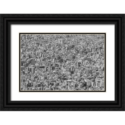 Tokyo texture Black Ornate Wood Framed Art Print with Double Matting by Higa, Kengo