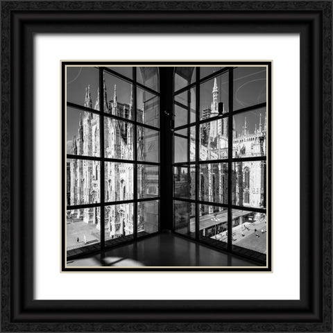 Il Duomo Black Ornate Wood Framed Art Print with Double Matting by Frueh, Felix