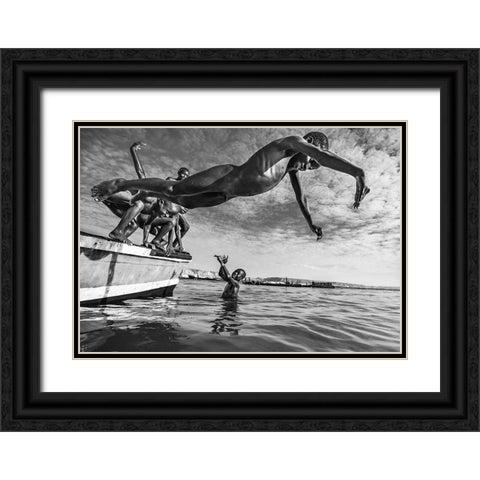 The freedom of nudity Black Ornate Wood Framed Art Print with Double Matting by Coelho, Joao