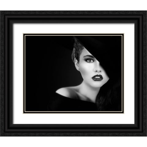 Vamp Black Ornate Wood Framed Art Print with Double Matting by Punyet Miro, Carles