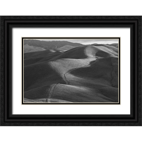 Rolling Hills Black Ornate Wood Framed Art Print with Double Matting by Mao, Yun