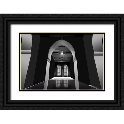 Untitled Black Ornate Wood Framed Art Print with Double Matting by Hishamtwhed