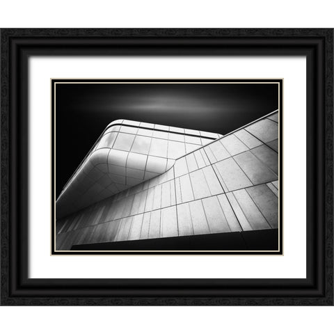 Balcony Black Ornate Wood Framed Art Print with Double Matting by Vazan, Karol