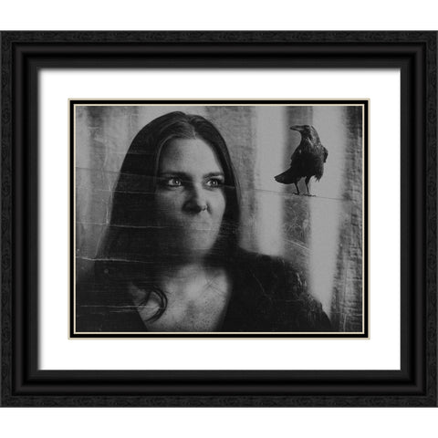 Silent Conversation Black Ornate Wood Framed Art Print with Double Matting by Ulfig Arps, Sandra