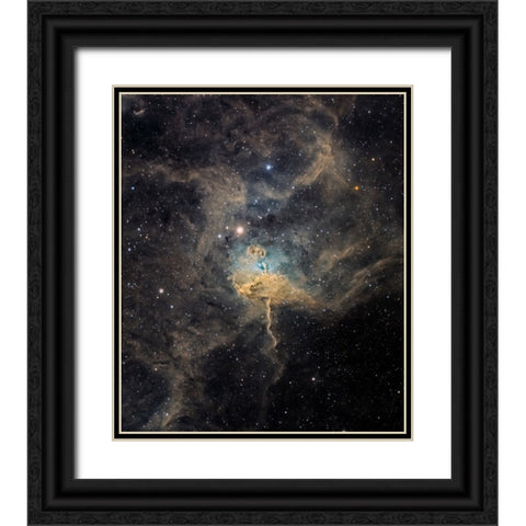 Spider Nebula Black Ornate Wood Framed Art Print with Double Matting by Chander, Vikas