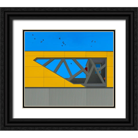 Facade - Hasharon Black Ornate Wood Framed Art Print with Double Matting by Orbach, Arnon