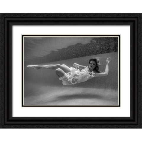 Suspended Black Ornate Wood Framed Art Print with Double Matting by Stampfli, Craig