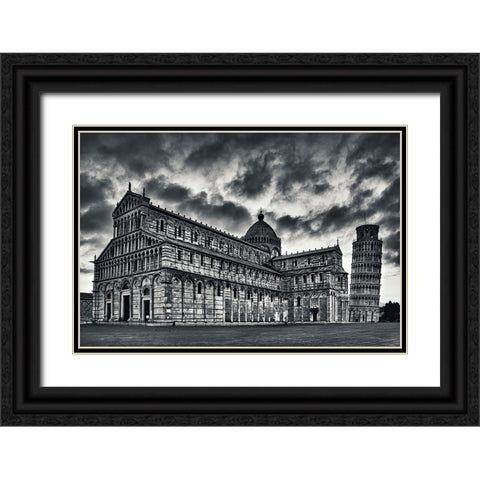 Architectural Lesson Black Ornate Wood Framed Art Print with Double Matting by Ian Nedelcu, Mihai