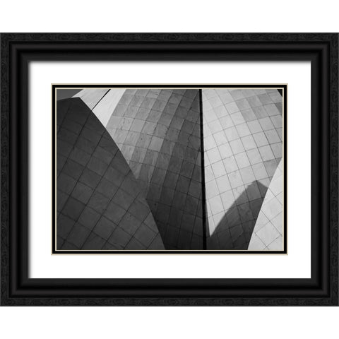 Lotus temple Black Ornate Wood Framed Art Print with Double Matting by Chawla, Shobhit