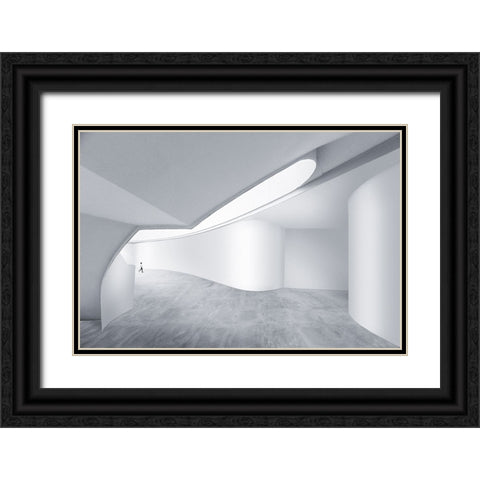 0Urban Space Black Ornate Wood Framed Art Print with Double Matting by Xibiaohuang