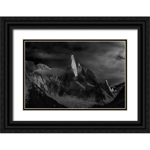 Sunset At Fizs Roy Black Ornate Wood Framed Art Print with Double Matting by Zhang, Dennis