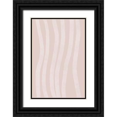 Simple Lines No 1 Black Ornate Wood Framed Art Print with Double Matting by uplusmestudio