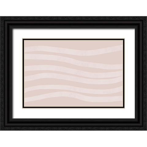 Simple Lines No 1 Black Ornate Wood Framed Art Print with Double Matting by uplusmestudio