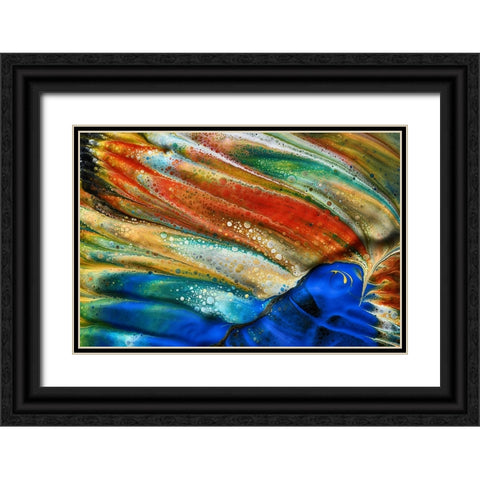 The Blue Fish Black Ornate Wood Framed Art Print with Double Matting by Westum, Heidi