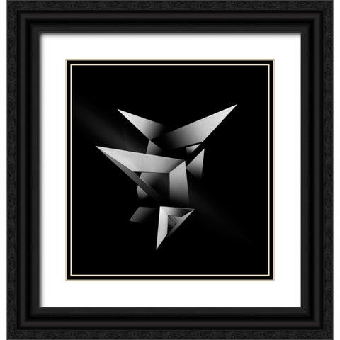Connected 2 Black Ornate Wood Framed Art Print with Double Matting by Gong, Yanyan
