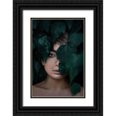 Her Eye Black Ornate Wood Framed Art Print with Double Matting by Hamedani, Ardalan