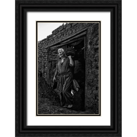 Untitled Black Ornate Wood Framed Art Print with Double Matting by Hishamtwhed