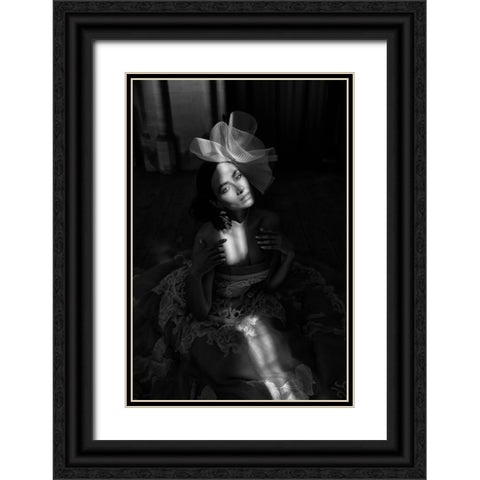 Captured In Light Black Ornate Wood Framed Art Print with Double Matting by Dixon, Colin