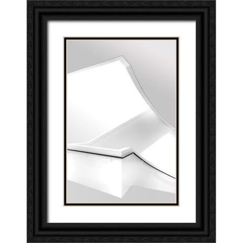 Crossed Lines Black Ornate Wood Framed Art Print with Double Matting by Van Son, Greetje