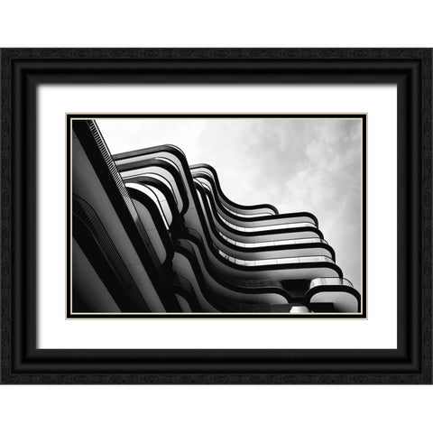 Shadowside Black Ornate Wood Framed Art Print with Double Matting by Flour, Bruno