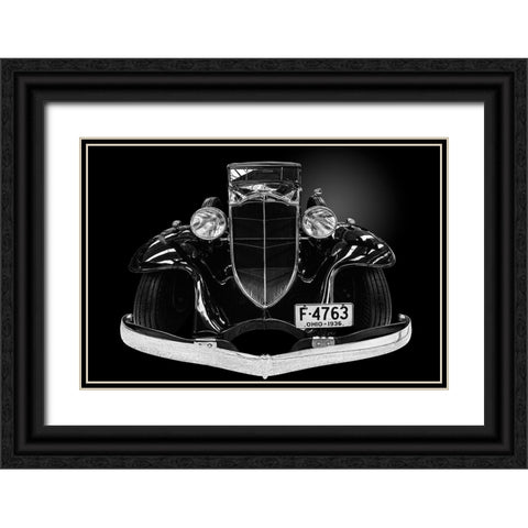 The Packard Light-Eight Black Ornate Wood Framed Art Print with Double Matting by Weber, Roland