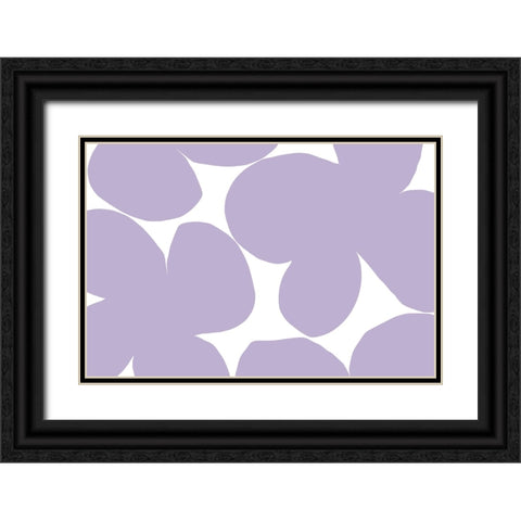 Clumsy Flowers No 1 Black Ornate Wood Framed Art Print with Double Matting by uplusmestudio