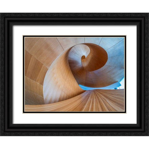 Toronto Ago Staircase -1 Black Ornate Wood Framed Art Print with Double Matting by Luo, Edwin