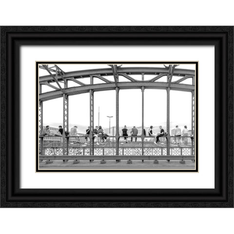 Quitting Time I Black Ornate Wood Framed Art Print with Double Matting by Richter, Regine